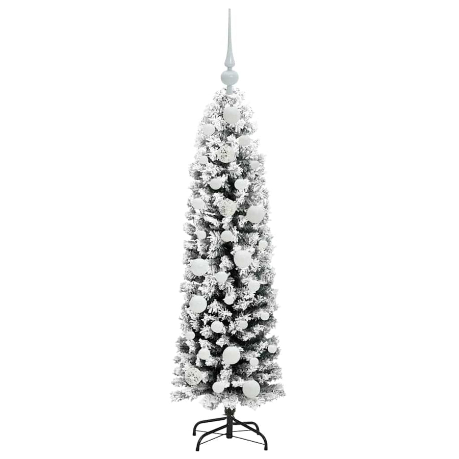 Kunstkerstboom Groen 120 cm PVC en Staal en Kunststof