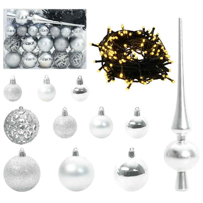 Kunstkerstboom Groen 120 cm PVC en Staal en Kunststof