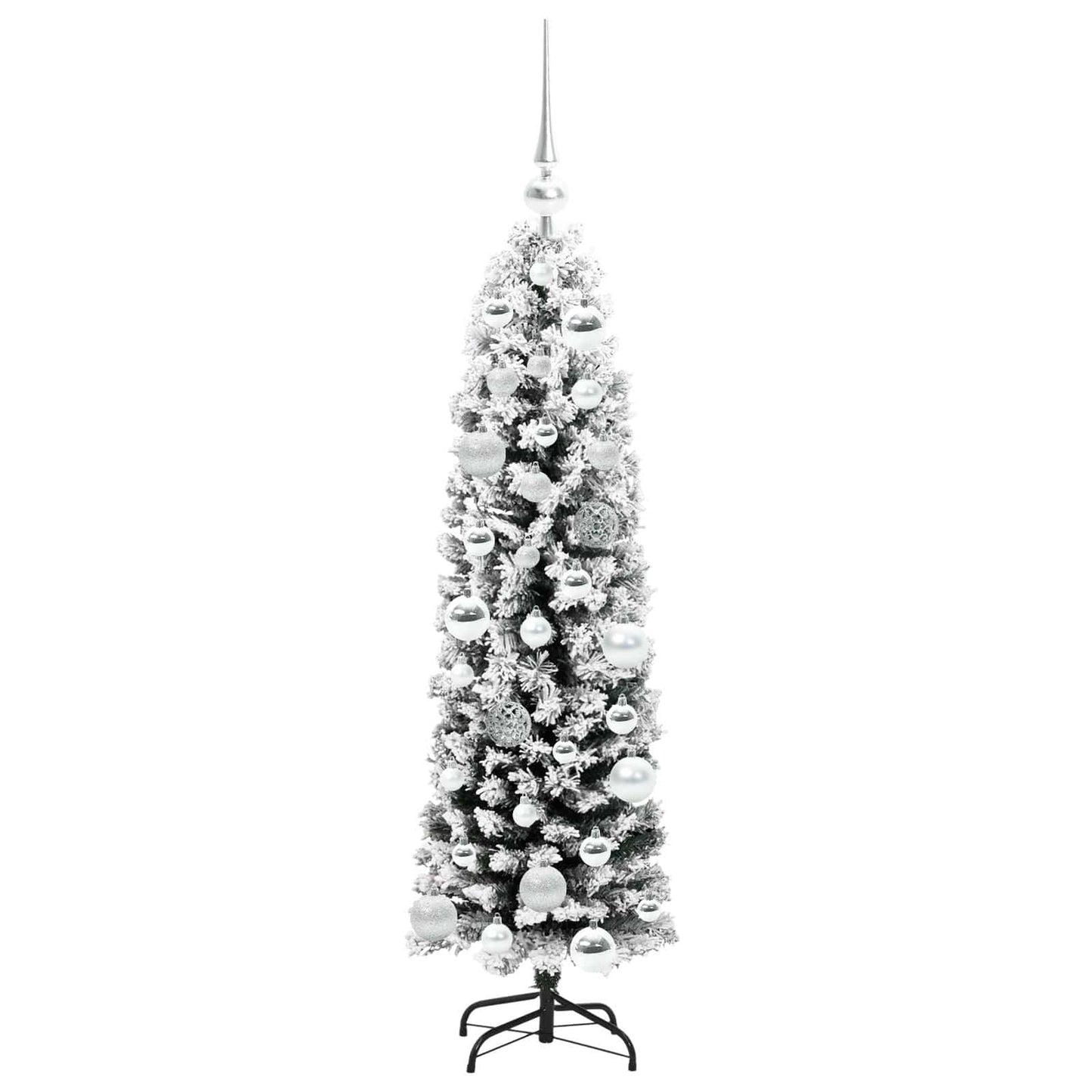 Kunstkerstboom Groen 120 cm PVC en Staal en Kunststof
