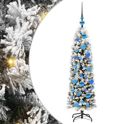 Kunstkerstboom Groen 120 cm PVC en Staal en Kunststof