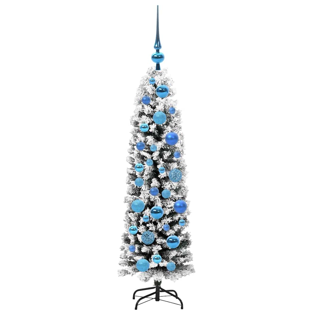 Kunstkerstboom Groen 120 cm PVC en Staal en Kunststof