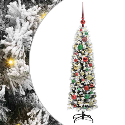 Kunstkerstboom Groen 120 cm PVC en Staal en Kunststof