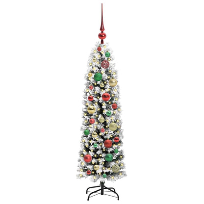 Kunstkerstboom Groen 120 cm PVC en Staal en Kunststof