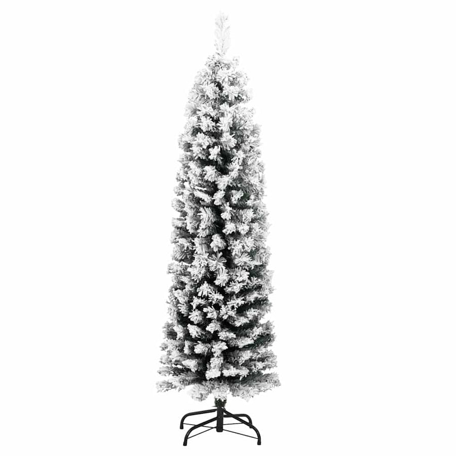 Kunstkerstboom Groen 120 cm PVC en Staal en Kunststof