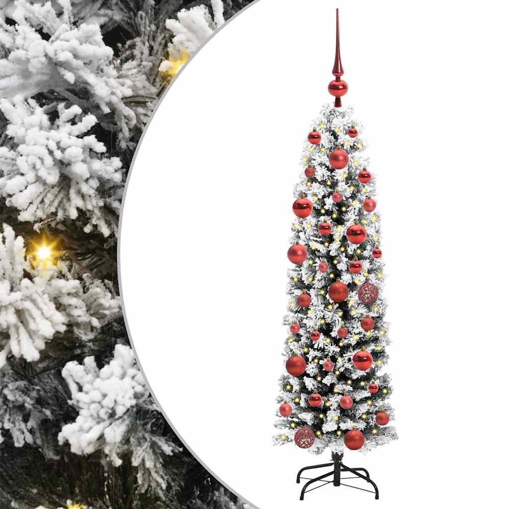 Kunstkerstboom Groen 150 cm PVC en Staal en Kunststof
