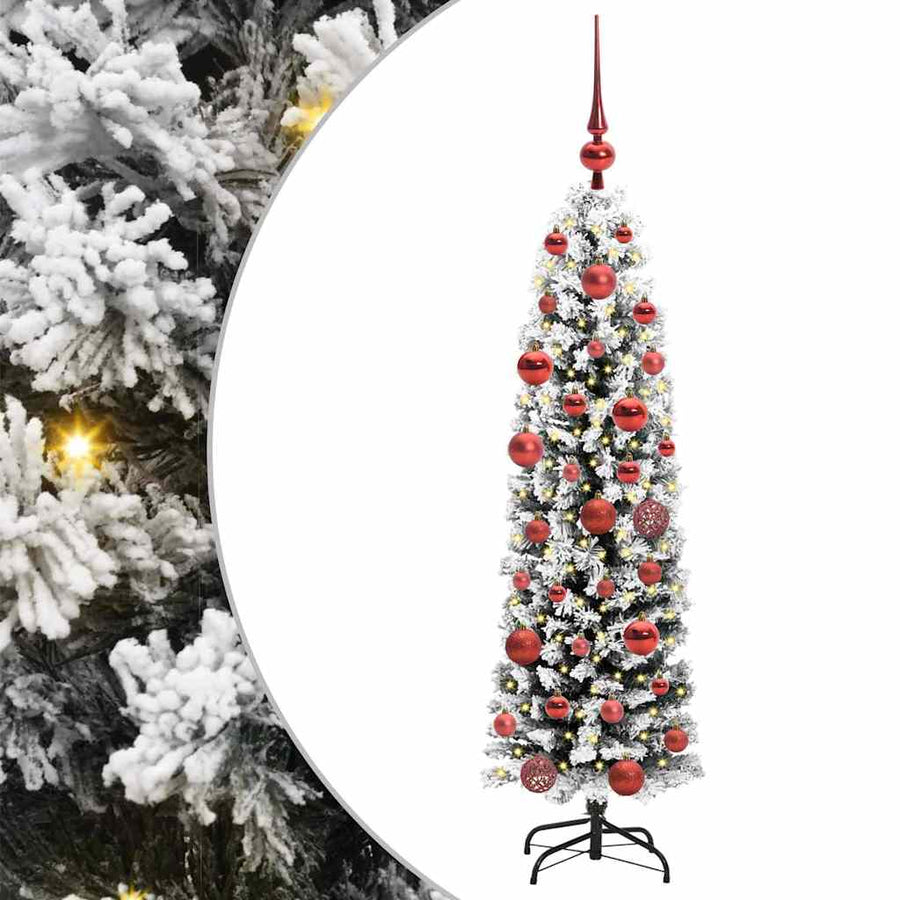 Kunstkerstboom Groen 150 cm PVC en Staal en Kunststof