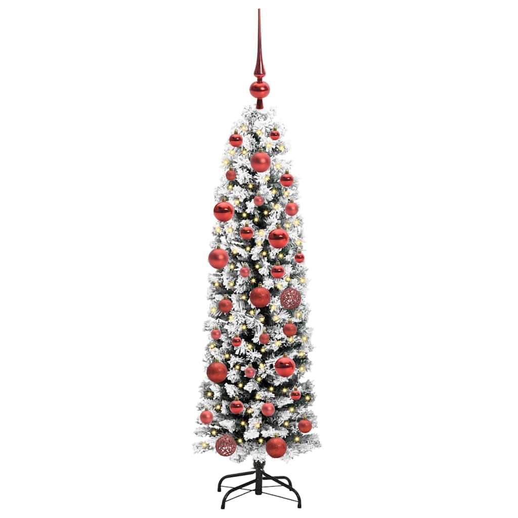 Kunstkerstboom Groen 150 cm PVC en Staal en Kunststof