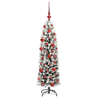 Kunstkerstboom Groen 150 cm PVC en Staal en Kunststof