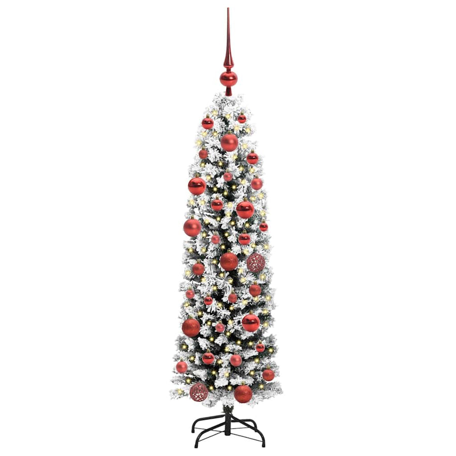 Kunstkerstboom Groen 150 cm PVC en Staal en Kunststof