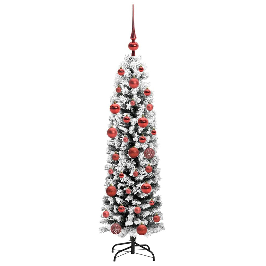 Kunstkerstboom Groen 150 cm PVC en Staal en Kunststof