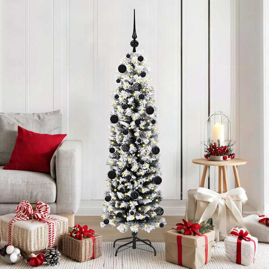 Kunstkerstboom Groen 150 cm PVC en Staal en Kunststof