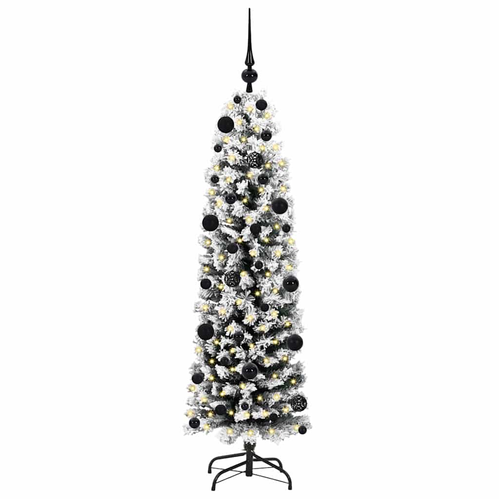 Kunstkerstboom Groen 150 cm PVC en Staal en Kunststof