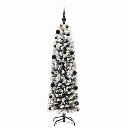 Kunstkerstboom Groen 150 cm PVC en Staal en Kunststof