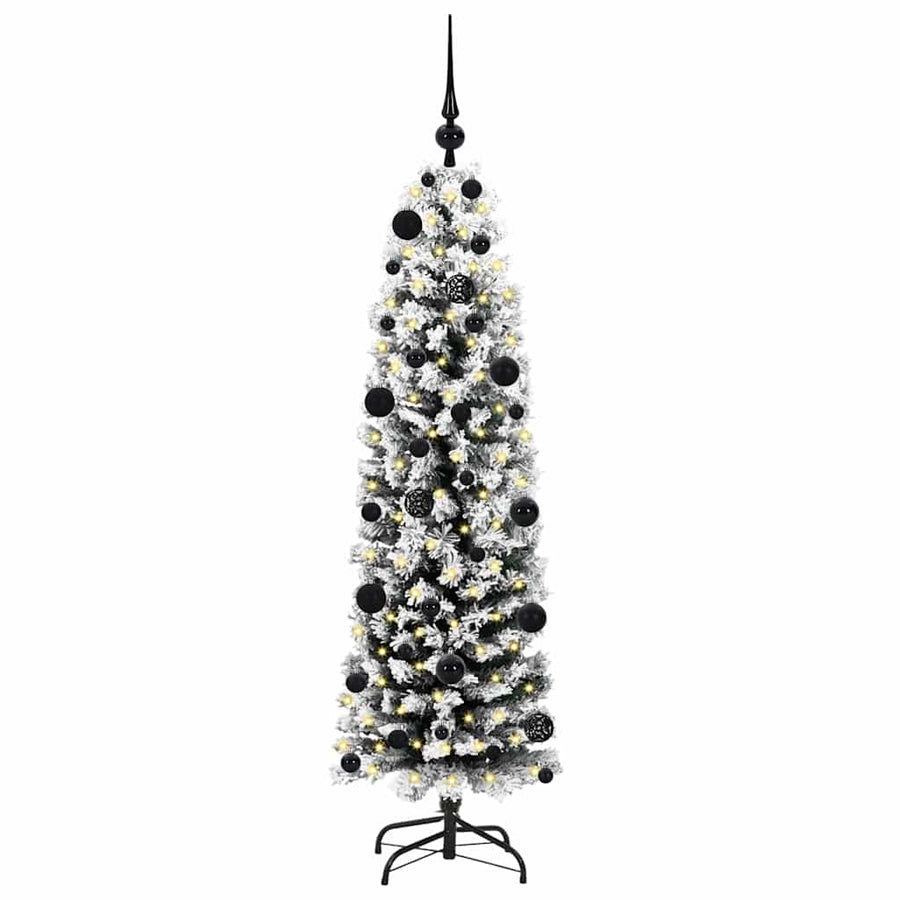 Kunstkerstboom Groen 150 cm PVC en Staal en Kunststof