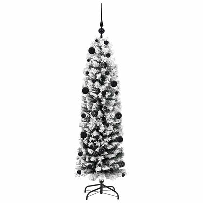 Kunstkerstboom Groen 150 cm PVC en Staal en Kunststof