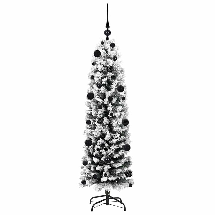 Kunstkerstboom Groen 150 cm PVC en Staal en Kunststof