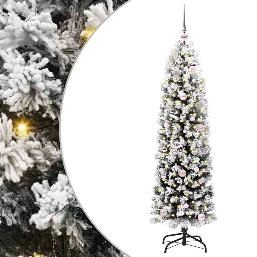 Kunstkerstboom Groen 150 cm PVC en Staal en Kunststof