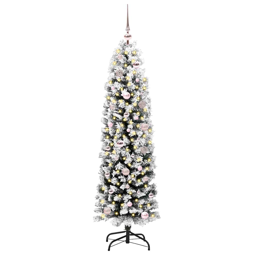 Kunstkerstboom Groen 150 cm PVC en Staal en Kunststof