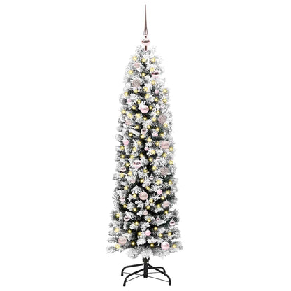 Kunstkerstboom Groen 150 cm PVC en Staal en Kunststof