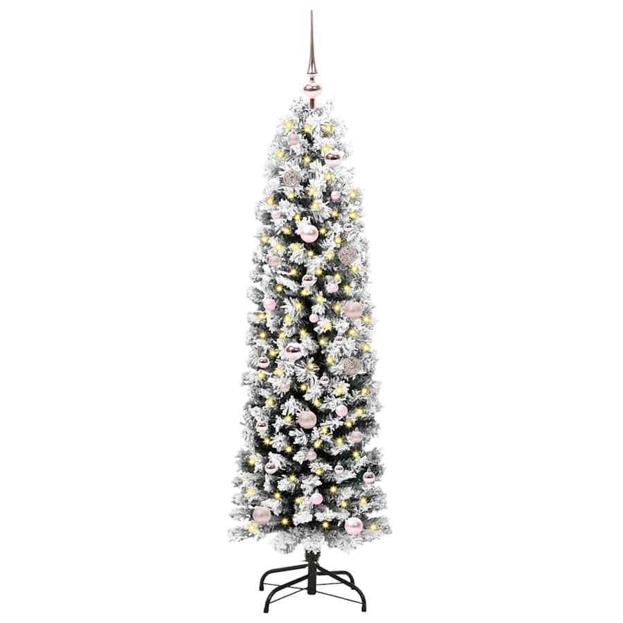 Kunstkerstboom Groen 150 cm PVC en Staal en Kunststof