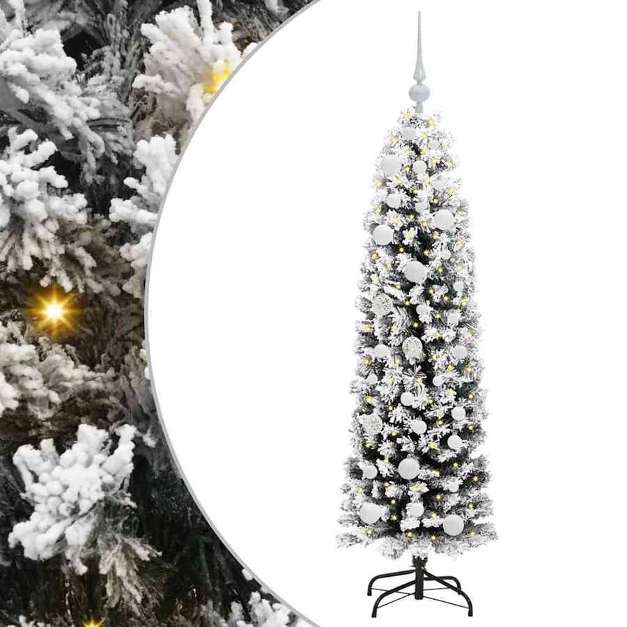 Kunstkerstboom Groen 150 cm PVC en Staal en Kunststof
