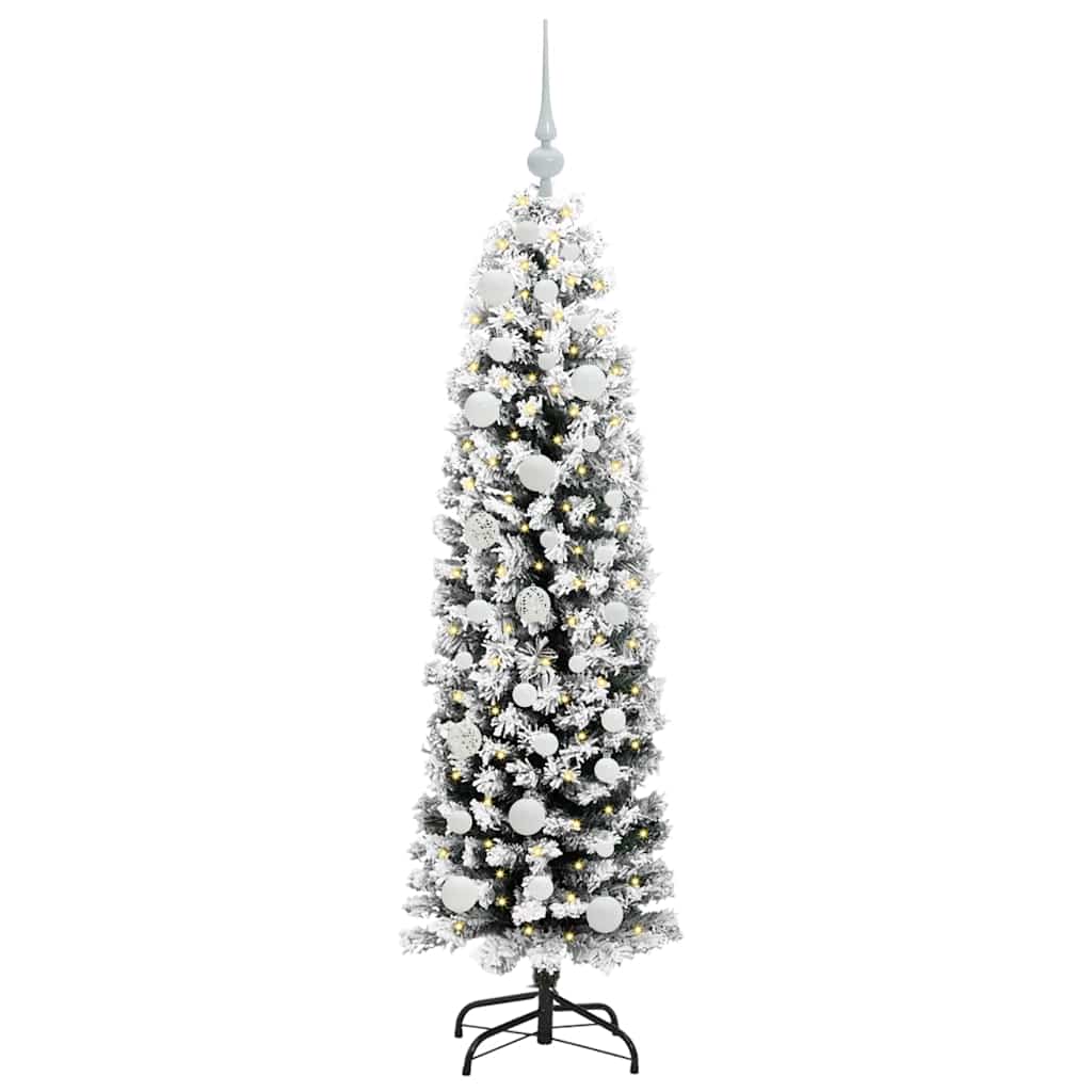 Kunstkerstboom Groen 150 cm PVC en Staal en Kunststof