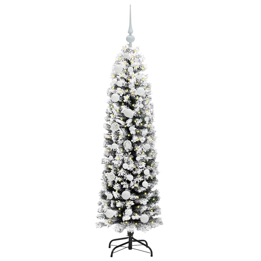 Kunstkerstboom Groen 150 cm PVC en Staal en Kunststof