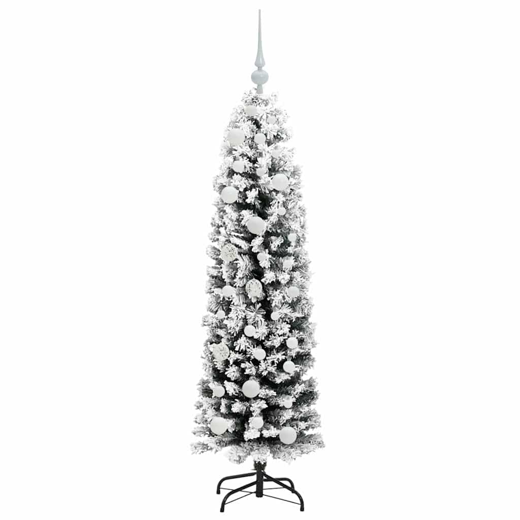 Kunstkerstboom Groen 150 cm PVC en Staal en Kunststof