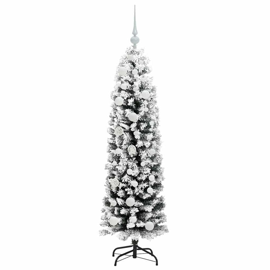 Kunstkerstboom Groen 150 cm PVC en Staal en Kunststof