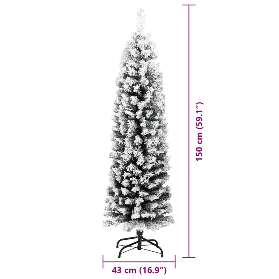Kunstkerstboom Groen 150 cm PVC en Staal en Kunststof