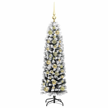Kunstkerstboom Groen 150 cm PVC en Staal en Kunststof