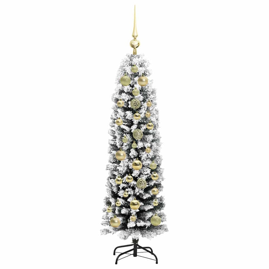 Kunstkerstboom Groen 150 cm PVC en Staal en Kunststof