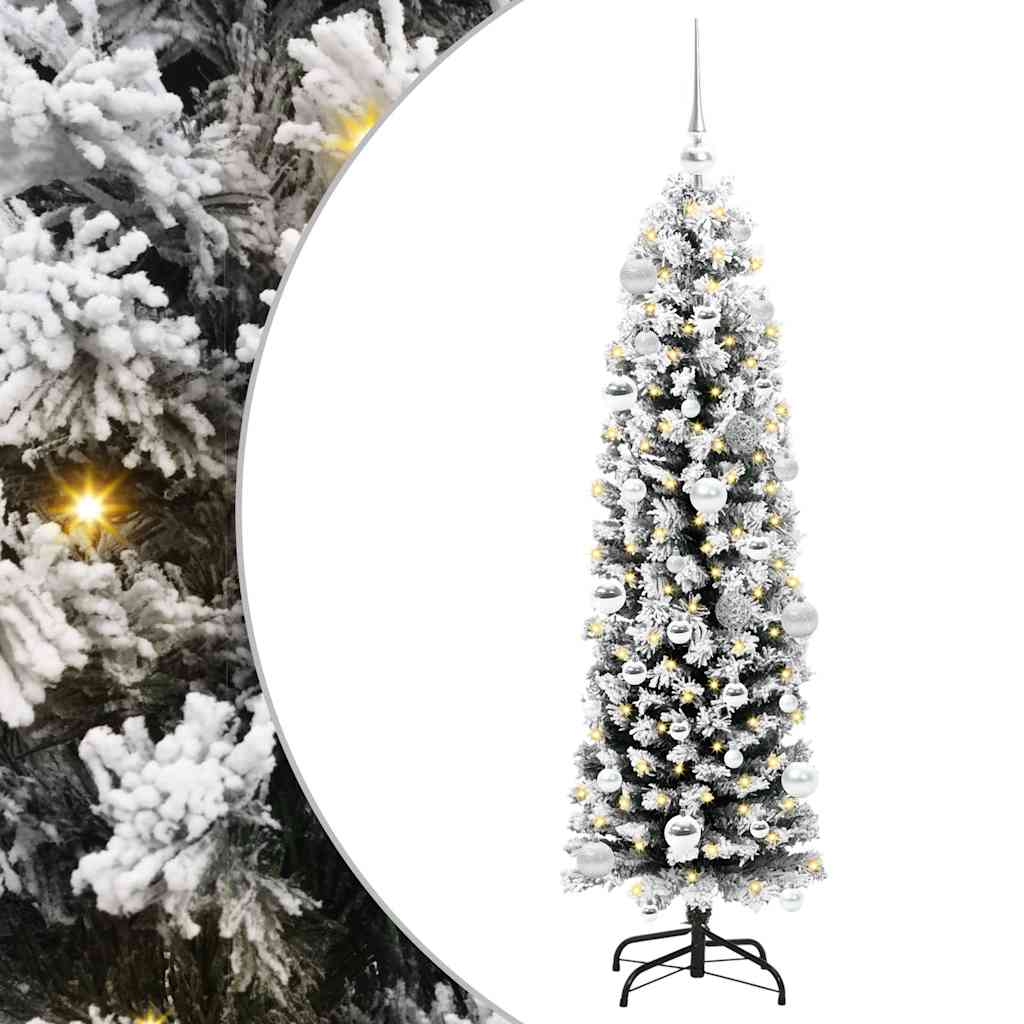 Kunstkerstboom Groen 150 cm PVC en Staal en Kunststof