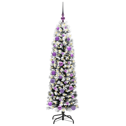 Kunstkerstboom Groen 150 cm PVC en Staal en Kunststof