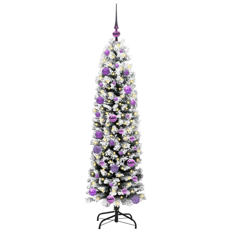 Kunstkerstboom Groen 150 cm PVC en Staal en Kunststof
