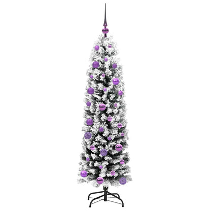 Kunstkerstboom Groen 150 cm PVC en Staal en Kunststof