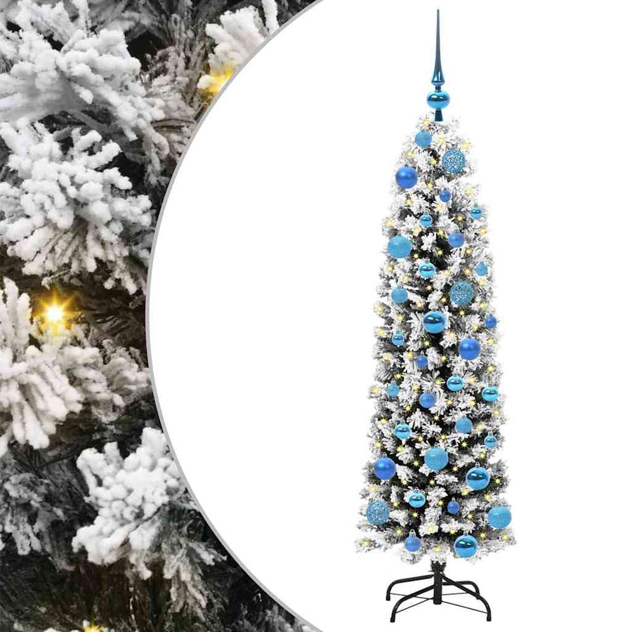 Kunstkerstboom Groen 150 cm PVC en Staal en Kunststof