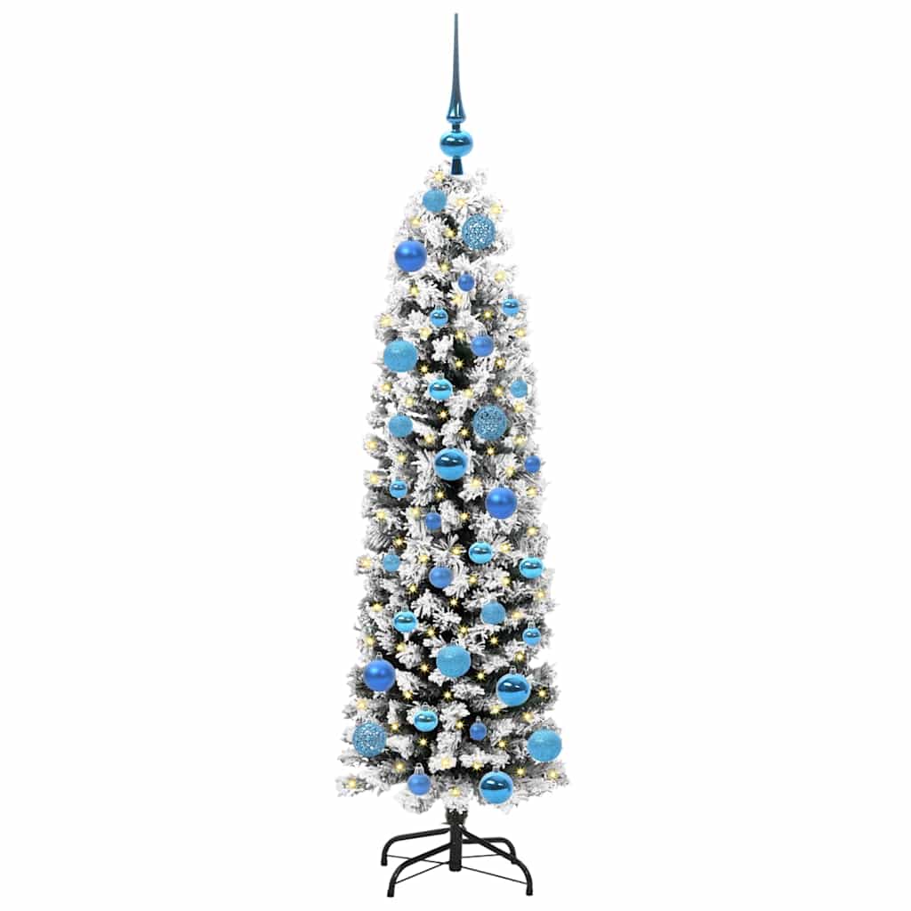 Kunstkerstboom Groen 150 cm PVC en Staal en Kunststof
