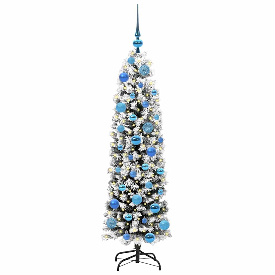 Kunstkerstboom Groen 150 cm PVC en Staal en Kunststof
