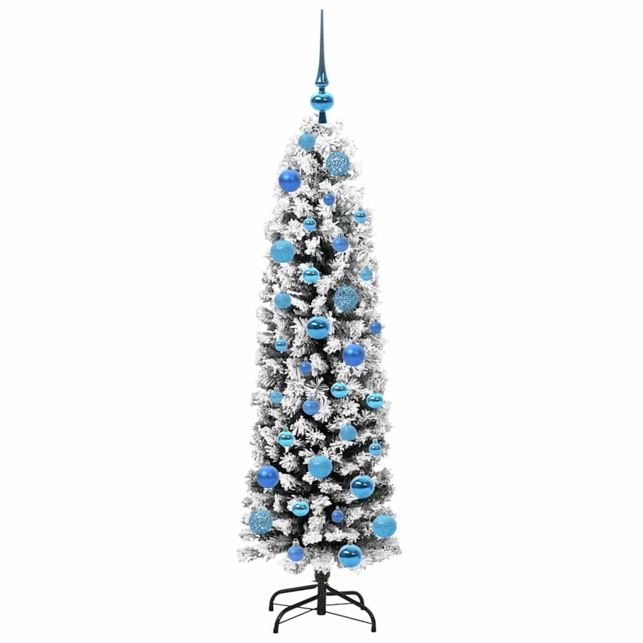 Kunstkerstboom Groen 150 cm PVC en Staal en Kunststof