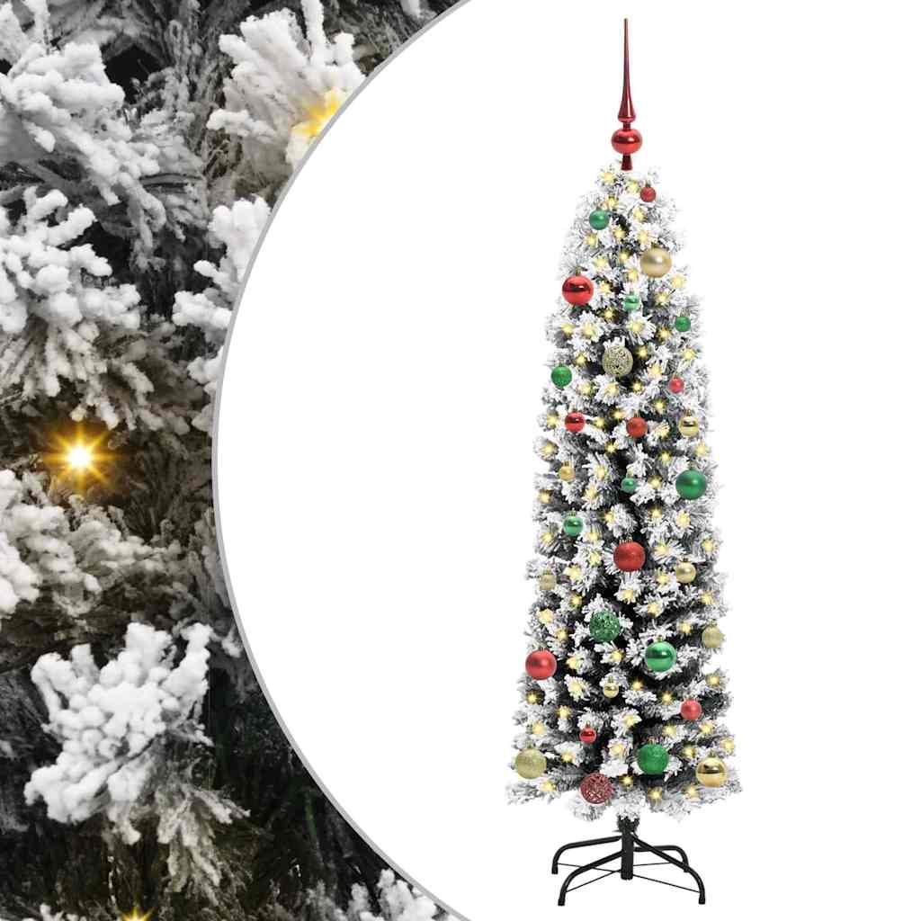 Kunstkerstboom Groen 150 cm PVC en Staal en Kunststof