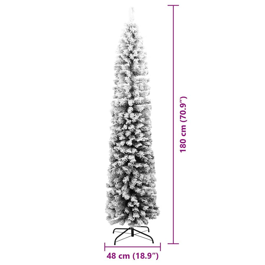 Kunstkerstboom Groen 180 cm PVC en Staal en Kunststof
