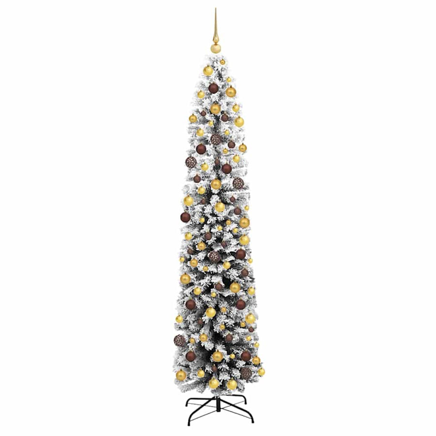 Kunstkerstboom Groen 180 cm PVC en Staal en Kunststof