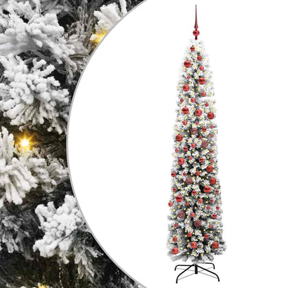 Kunstkerstboom Groen 180 cm PVC en Staal en Kunststof