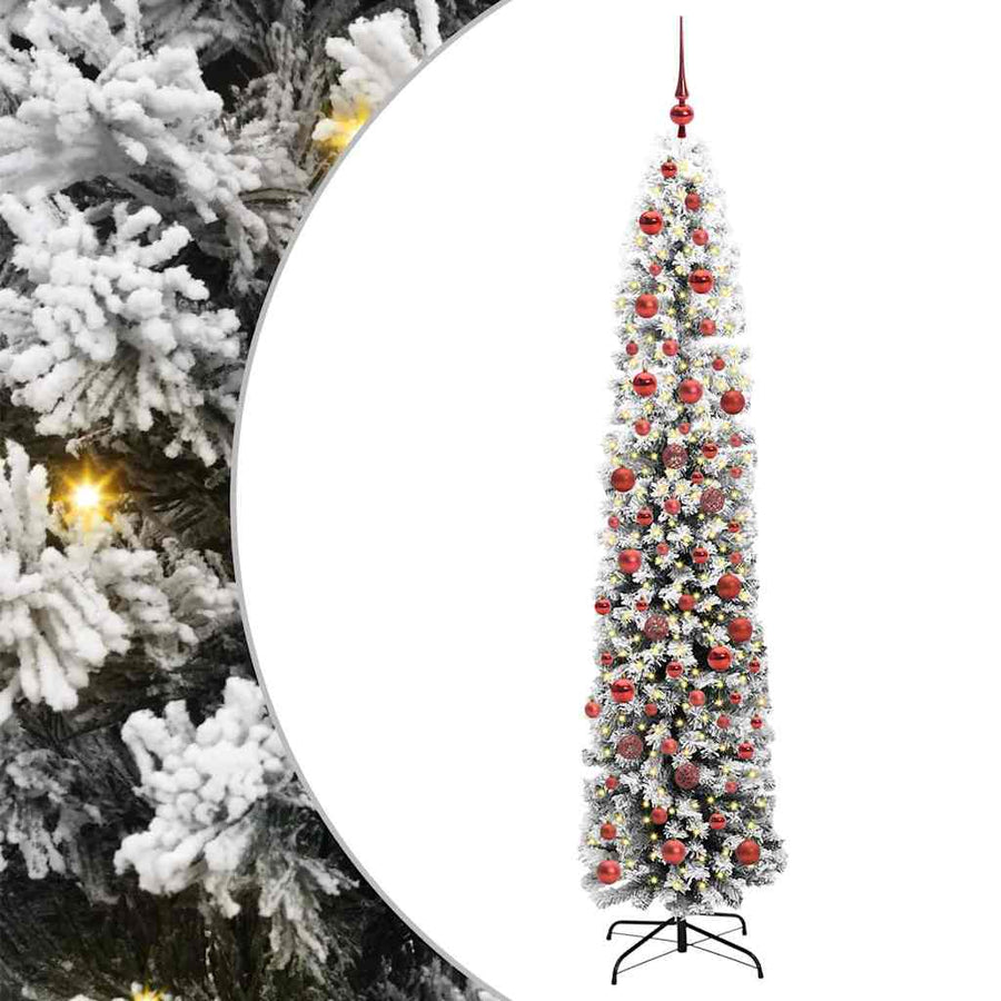 Kunstkerstboom Groen 180 cm PVC en Staal en Kunststof