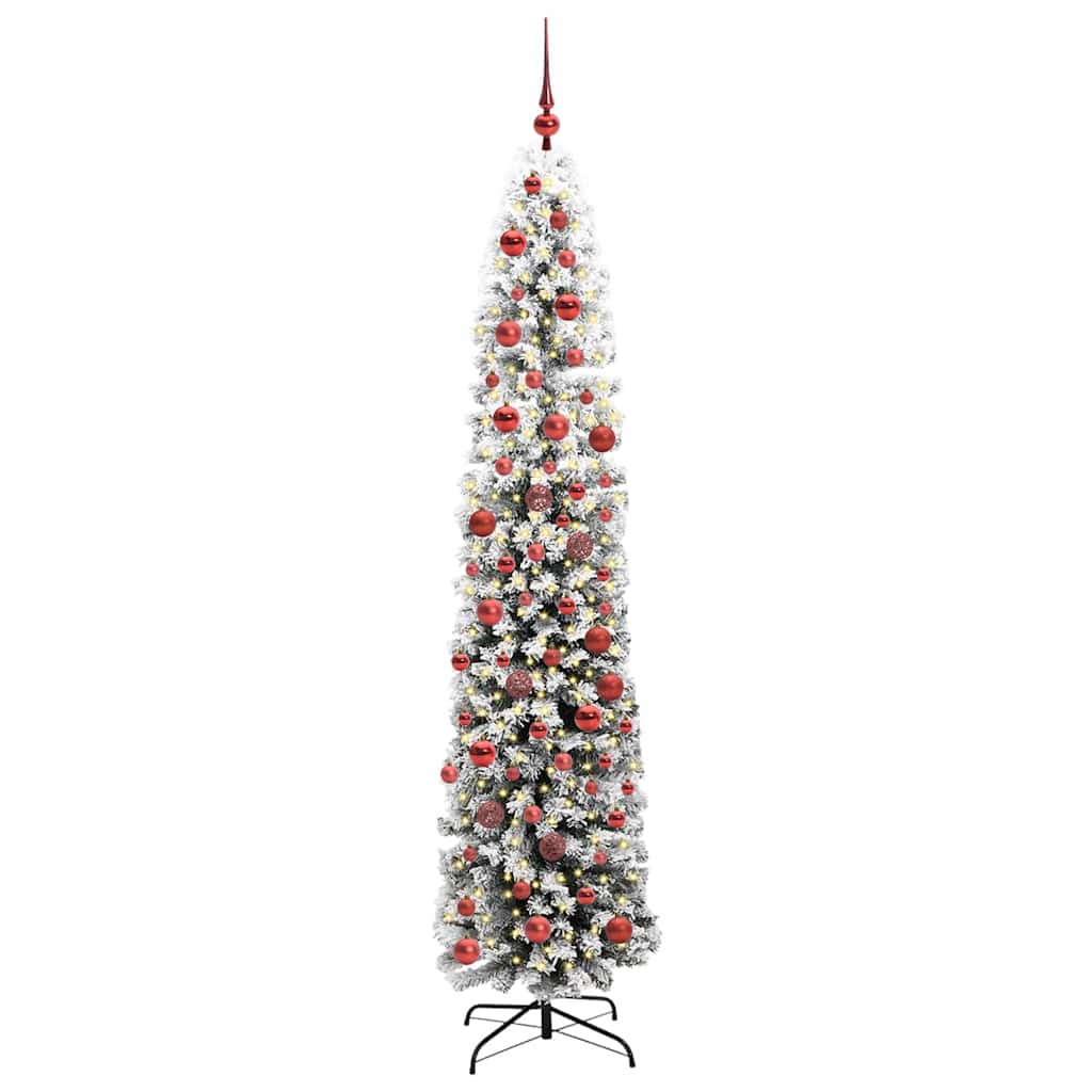 Kunstkerstboom Groen 180 cm PVC en Staal en Kunststof