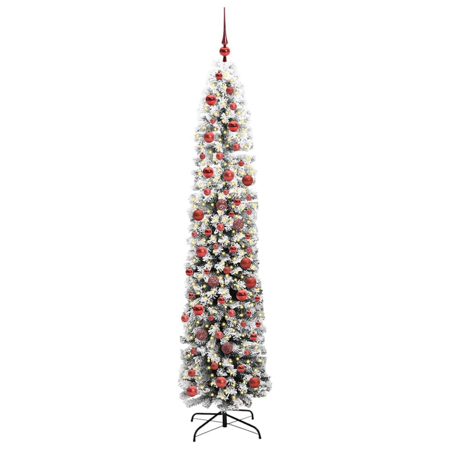 Kunstkerstboom Groen 180 cm PVC en Staal en Kunststof