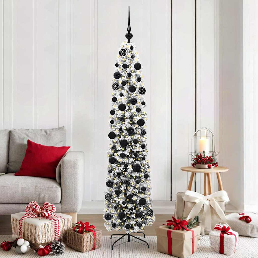 Kunstkerstboom Groen 180 cm PVC en Staal en Kunststof