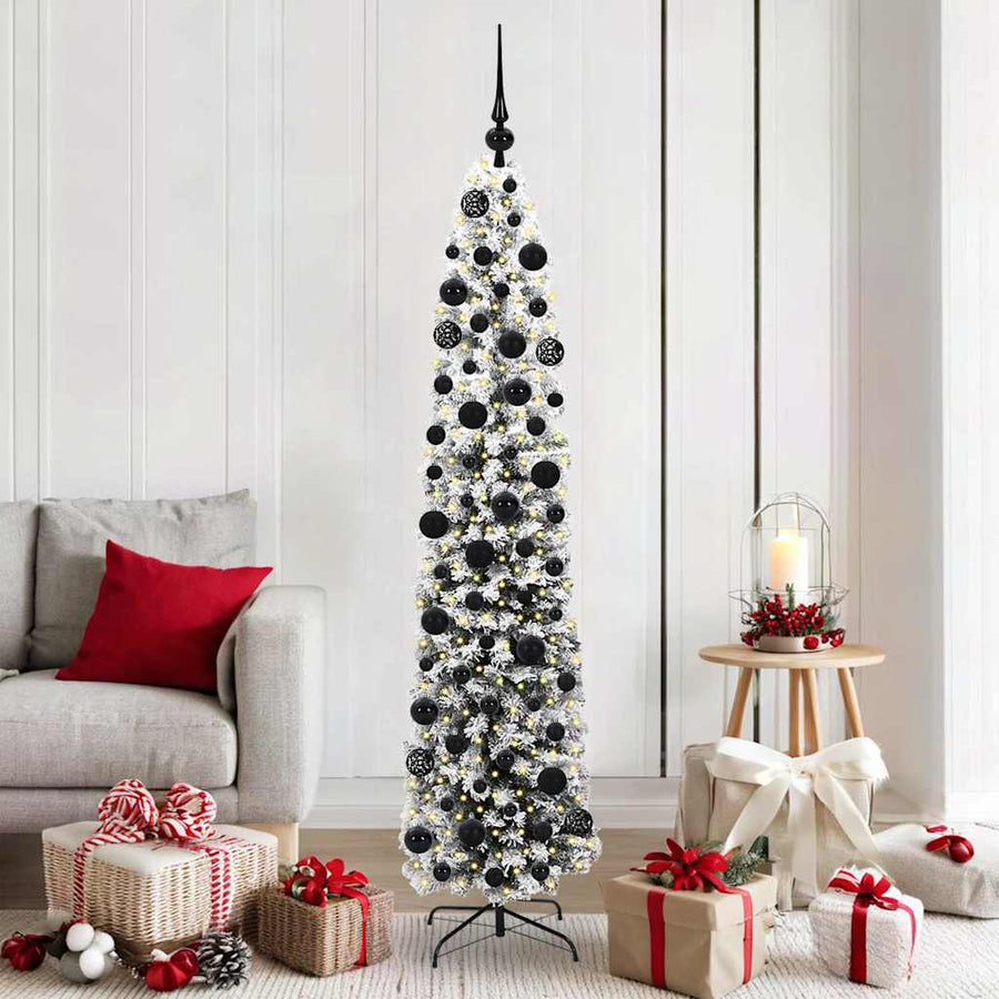 Kunstkerstboom Groen 180 cm PVC en Staal en Kunststof