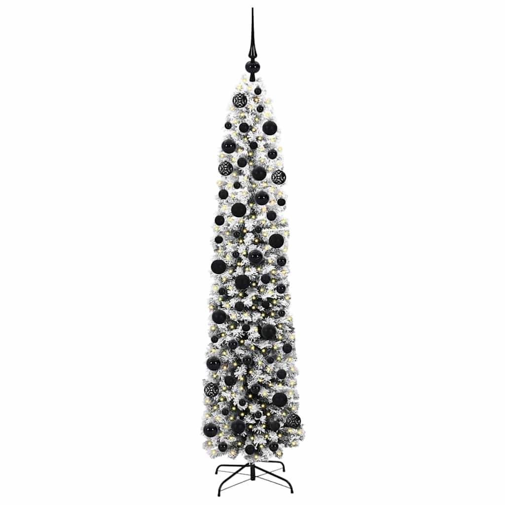 Kunstkerstboom Groen 180 cm PVC en Staal en Kunststof
